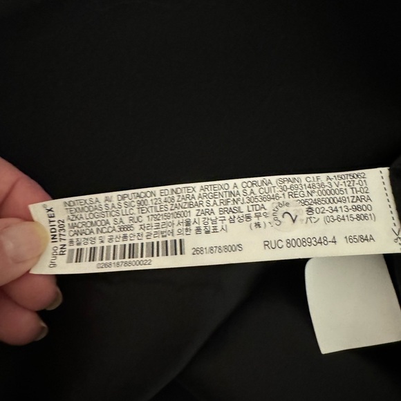 NWOT Zara Single Button Long Black Vest S - Picture 9 of 10